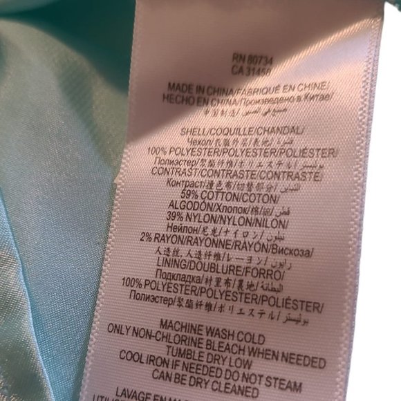 Max & Cleo Light Pink/Blue Women's Formal Accordion Deep V Neck Dress Size 12 - Picture 5 of 5